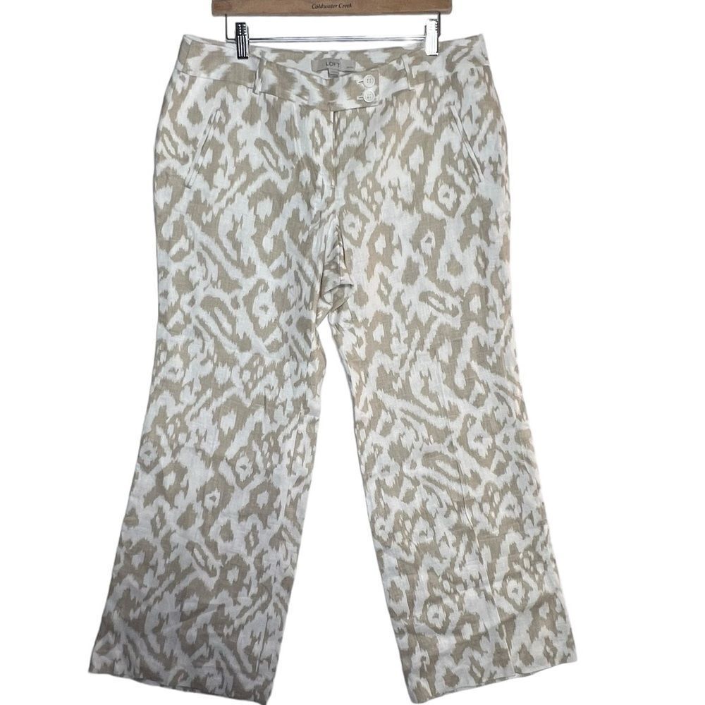Linen Ann Taylor Loft‎ All Linen Marisa wide leg pant🤍🤍 14p